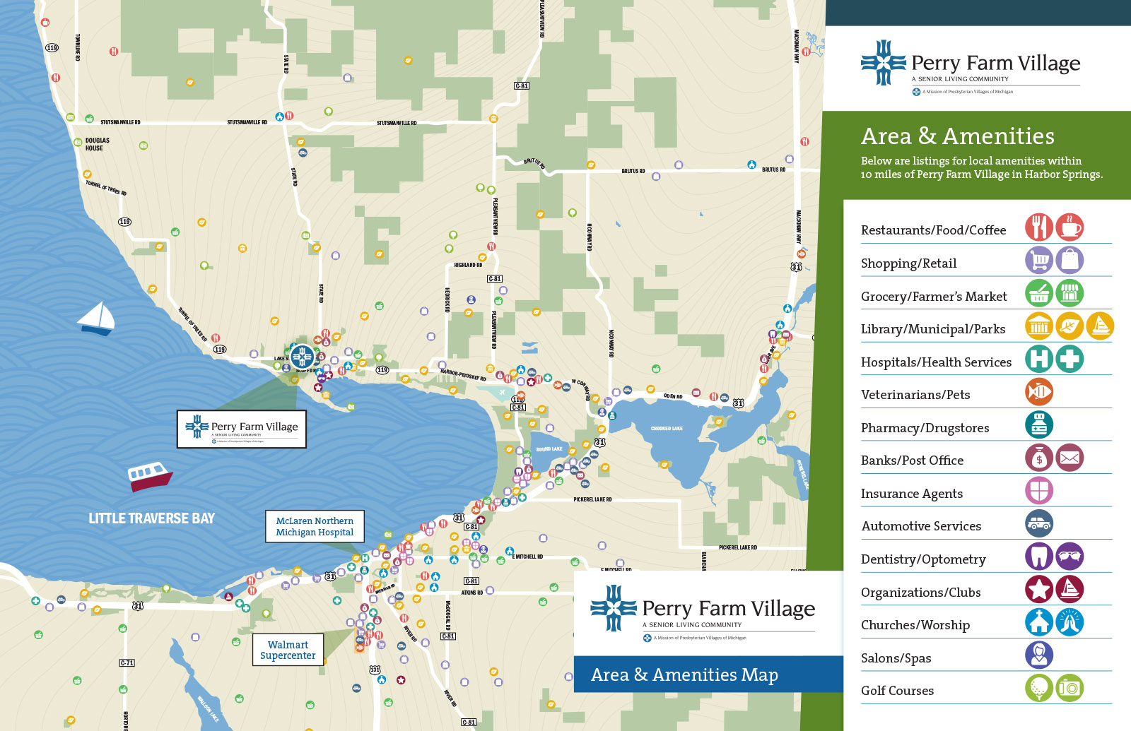 perry farm village amenities map image
